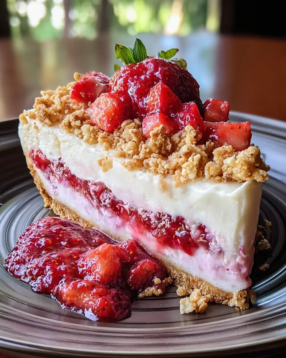 Berrylicious Strawberry Crunch Cheesecake: Indulge Now!