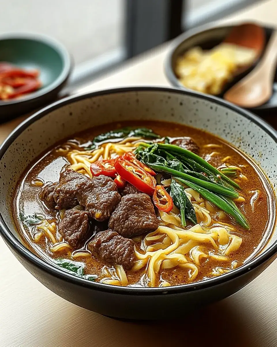 Savory Satay Beef Noodle Soup: A Delightful Recipe!