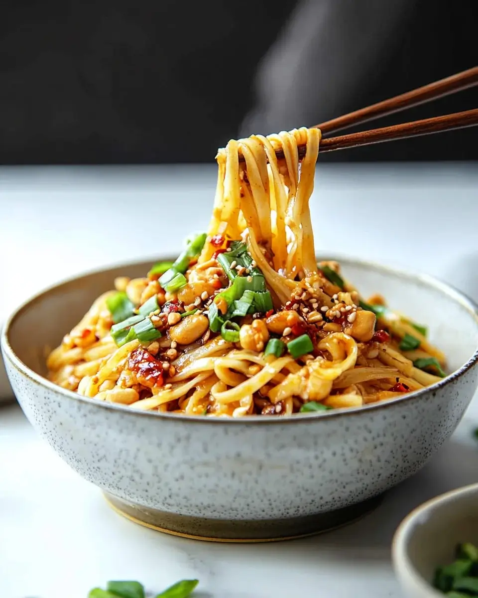 Spicy Szechuan Noodles with Peanut Sauce: A Flavorful Delight