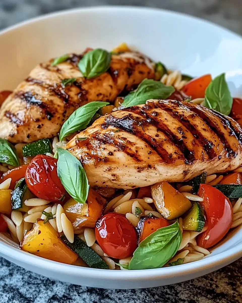 Balsamic Chicken and Veggie Orzo: A Flavorful Delight!