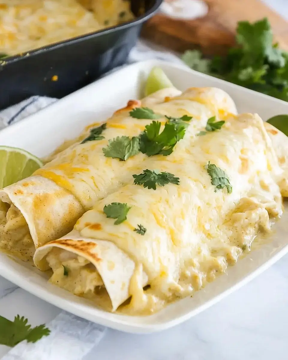 Creamy White Chicken Enchiladas: A Comforting Delight!