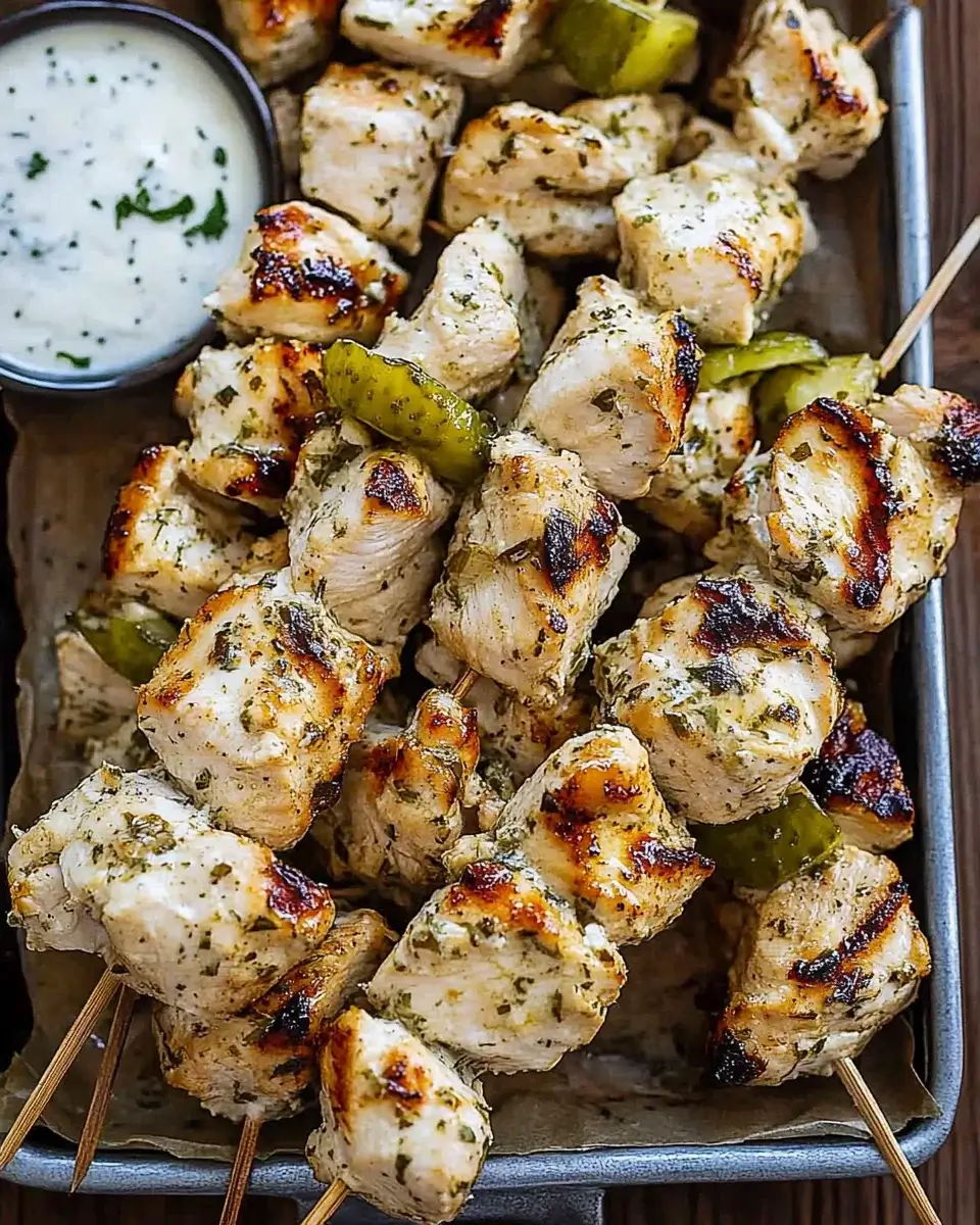 Dill Pickle Ranch Chicken Skewers: Flavorful & Easy Recipe!