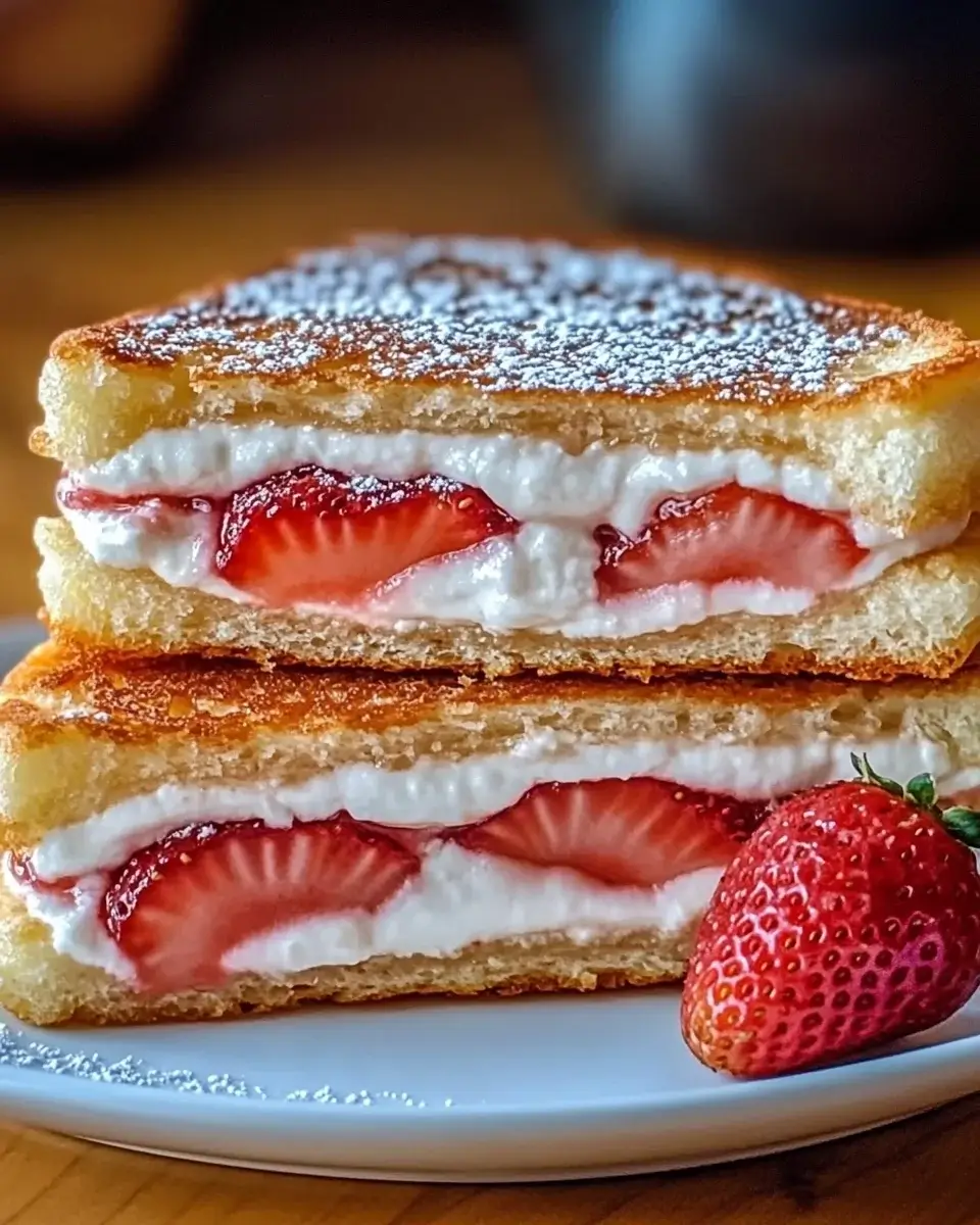 Fried Strawberry Cheesecake Sandwiches that Delight!