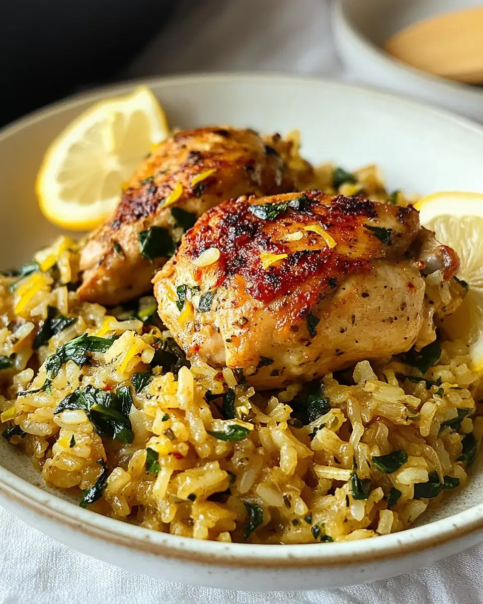 Lemon Herb Chicken and Rice Skillet made easy tonight!