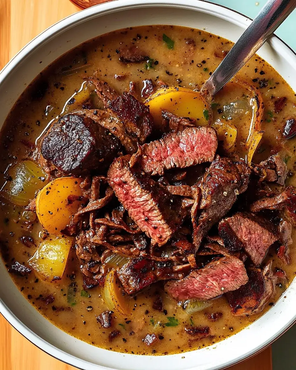 Steak Au Poivre Soup: A Creamy Culinary Delight!