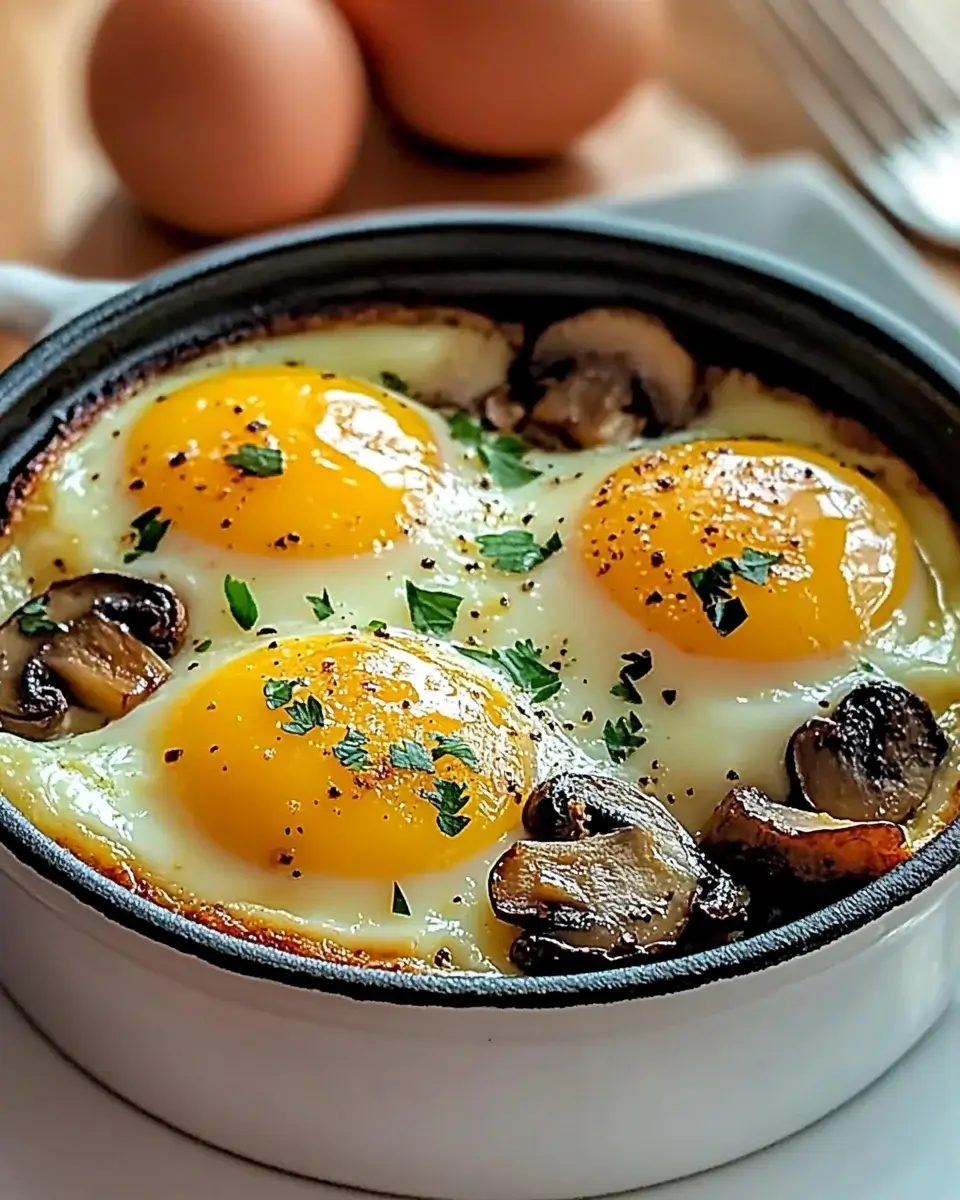 Baked Eggs with Sautéed Mushrooms: A Delicious Twist!