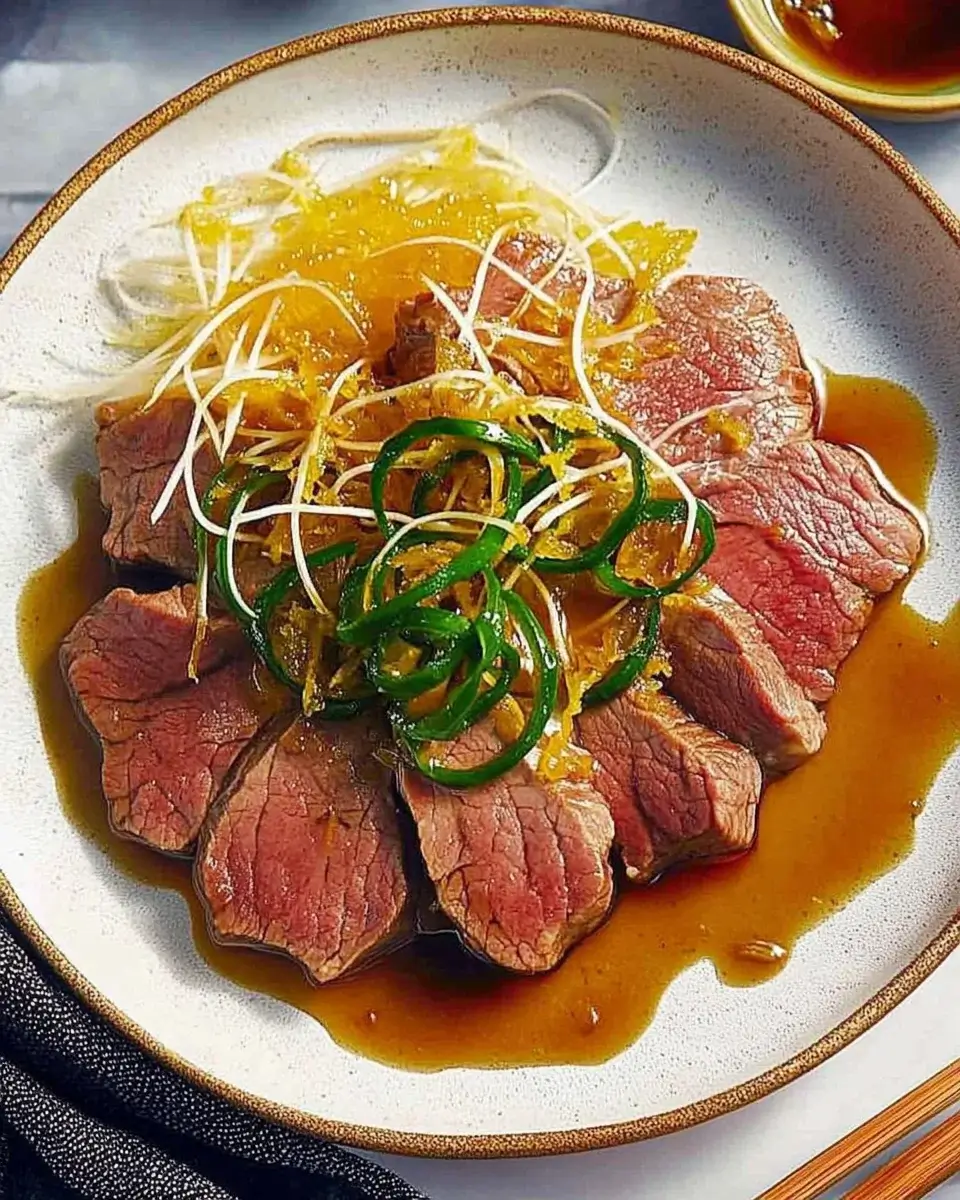 Beef Tataki with Citrus Soy Sauce: A Refreshing Delight!