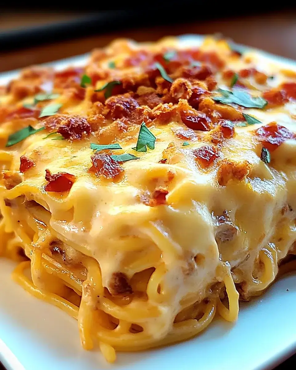 Cheesy Southern Spicy Chicken Spaghetti Casserole Delight!