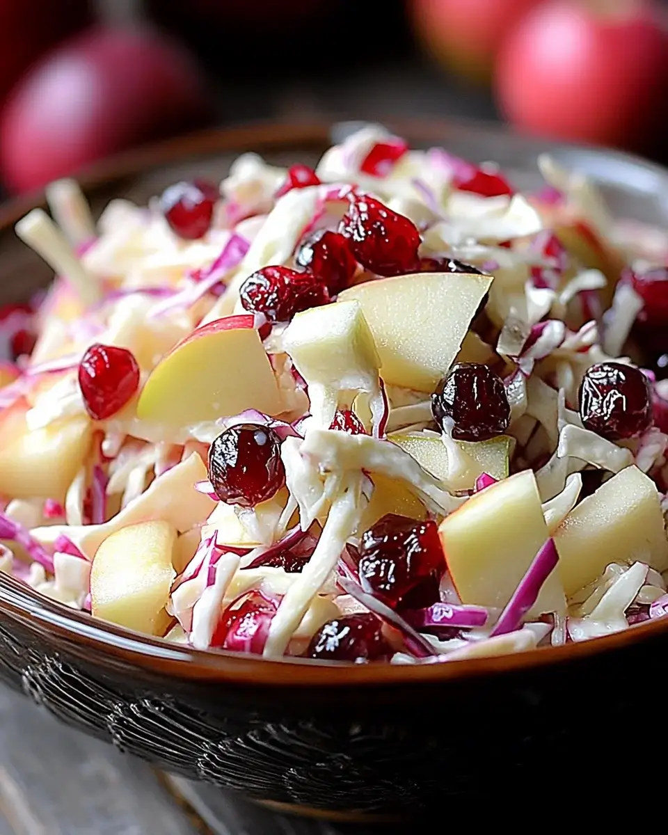 Cranberry Apple Coleslaw: A Refreshing Twist on Salads