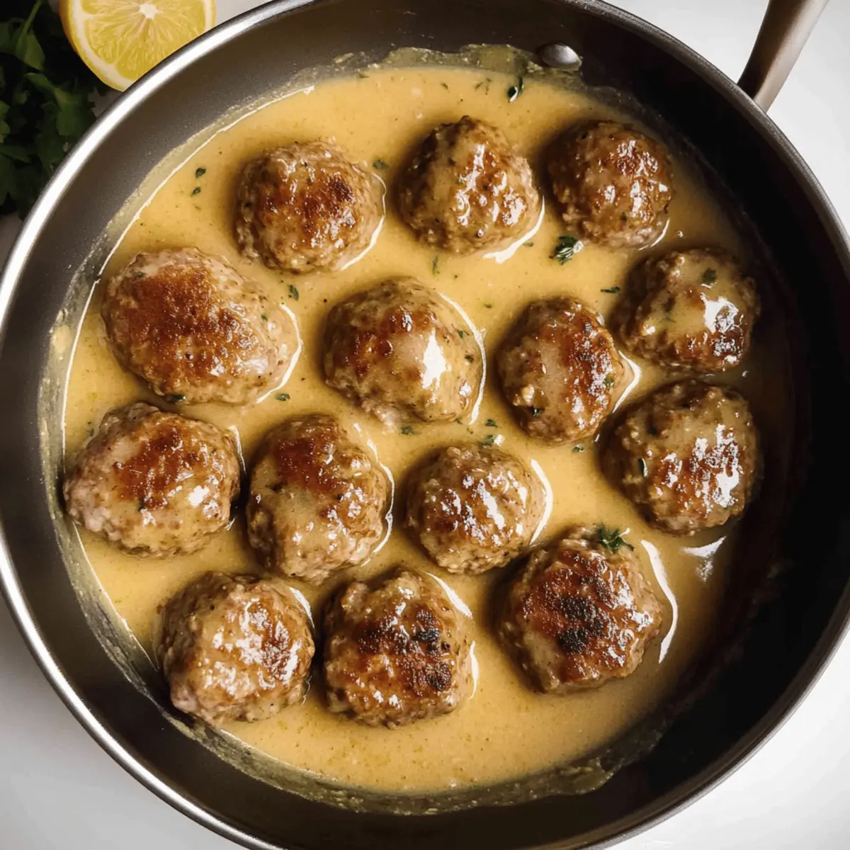 Creamy Greek Keftedes: Tender Meatballs with Lemon Zing