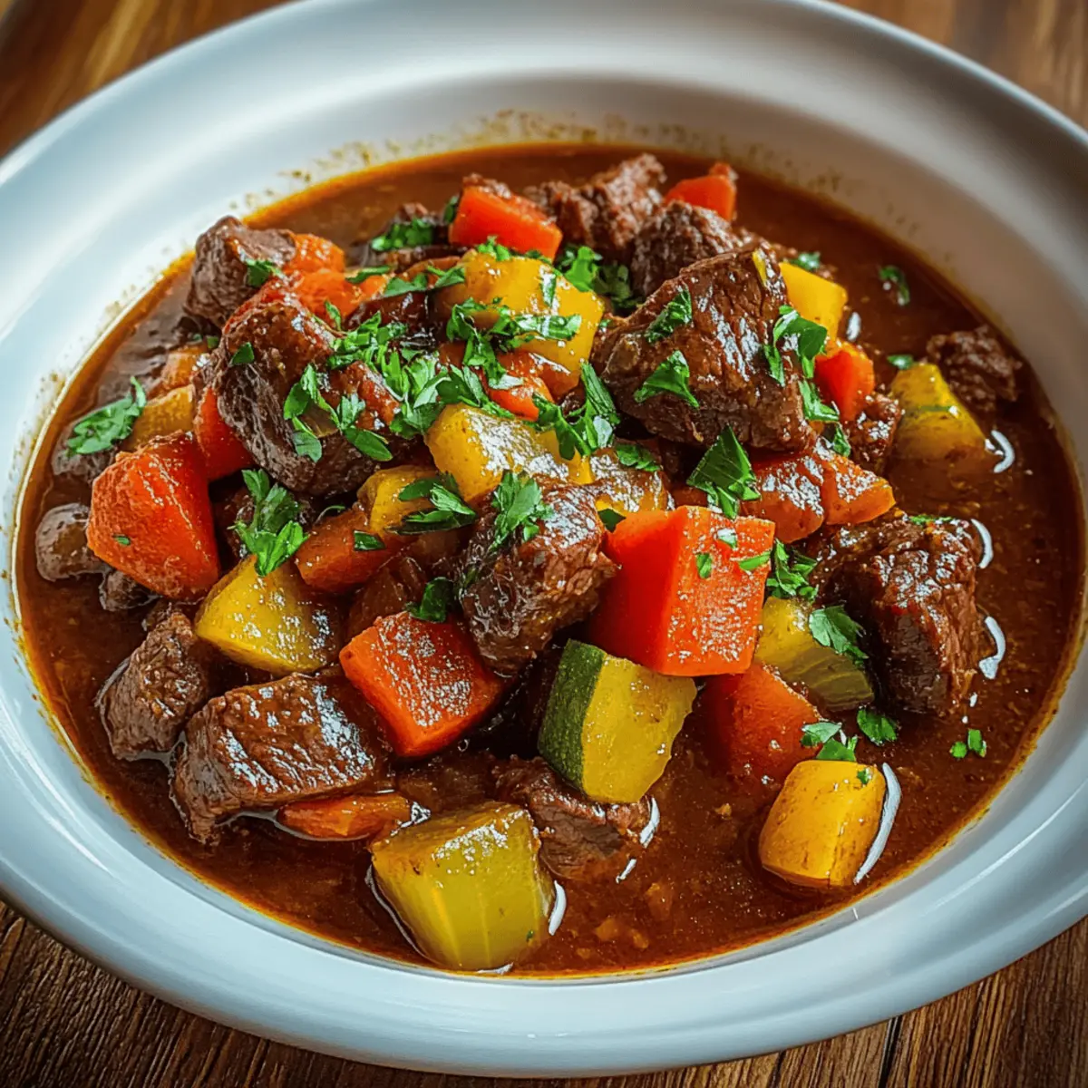 Hearty Smoky Cowboy Stew with Tender Beef for Cozy Nights