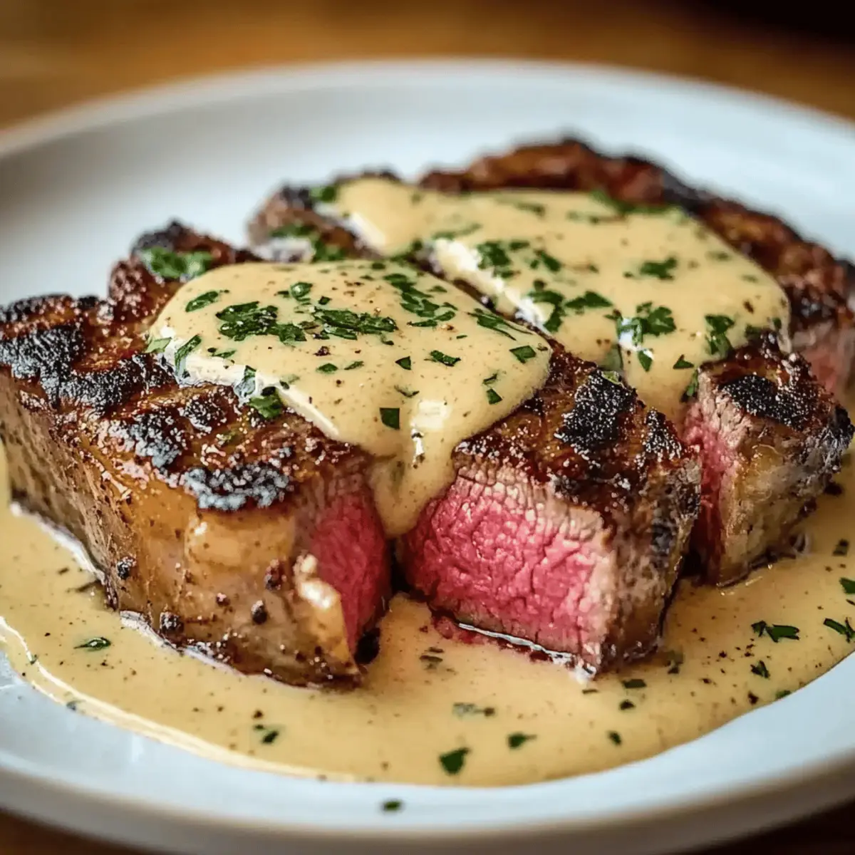 Juicy Steak with Creamy Garlic Sauce Recipe You’ll Crave