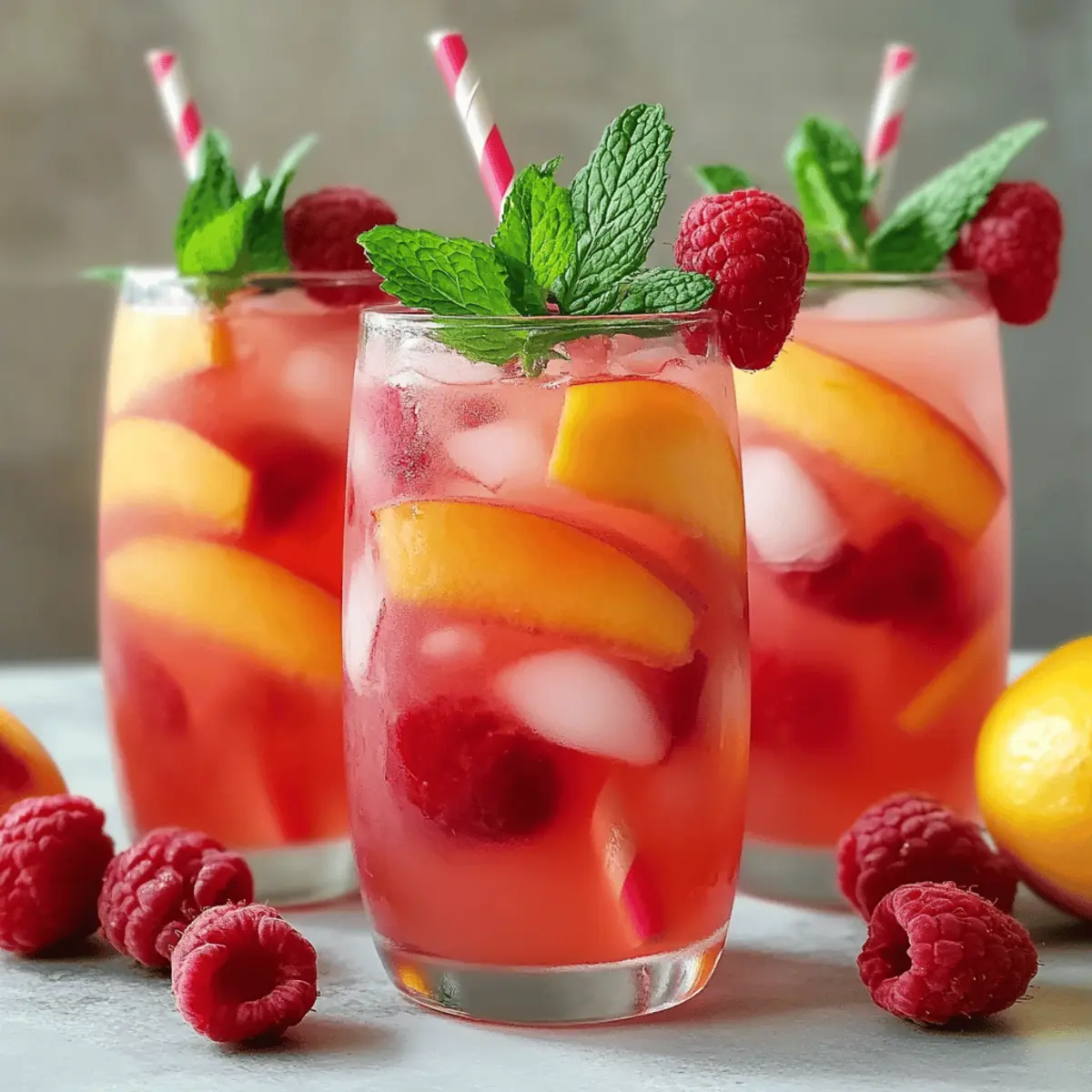 Delightfully Refreshing Raspberry Peach Lemonade to Quench Thirst