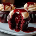 Vampire Bite Halloween Cupcakes
