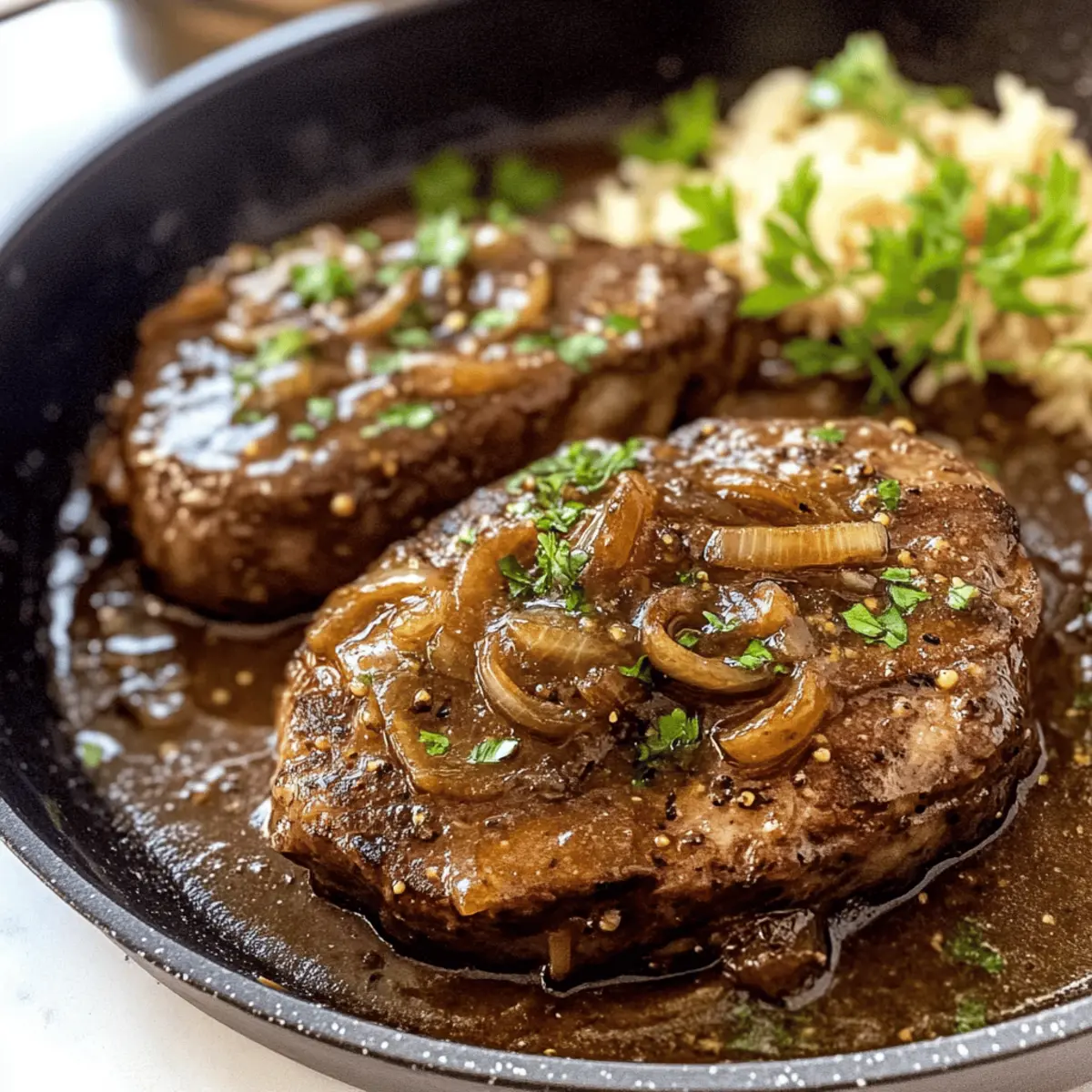 Savor Pan-Seared Filet Mignon with Rich Shallot Gravy