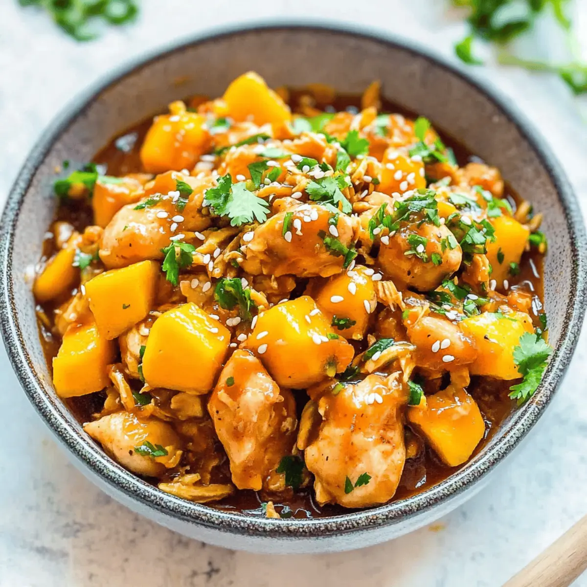Savory Sesame Mango Chicken Ready in Just 15 Minutes