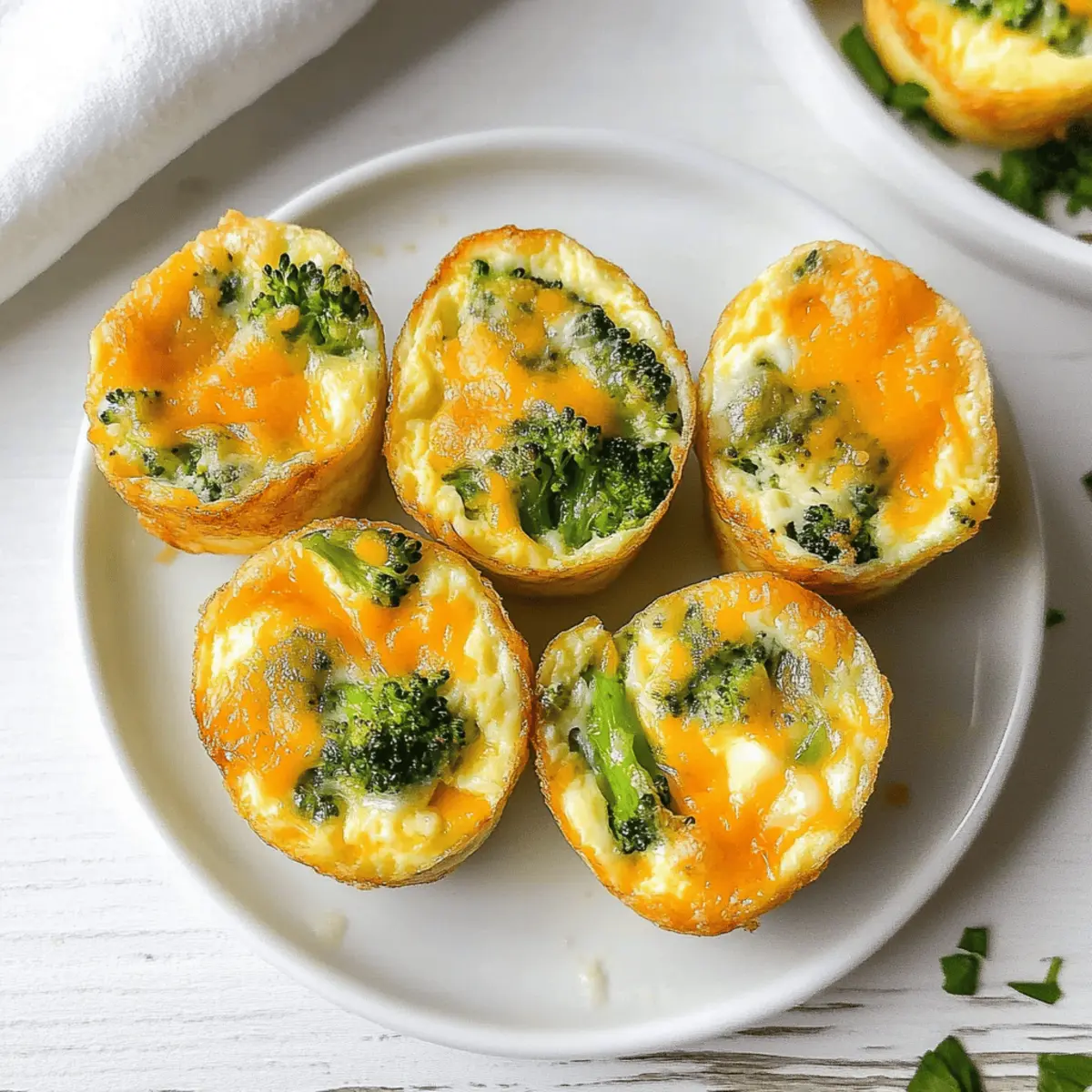 Delicious Broccoli Cheddar Baked Egg Bites with Cottage Cheese