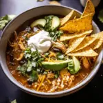 Salsa Verde Chicken and Rice Tortilla Soup.
