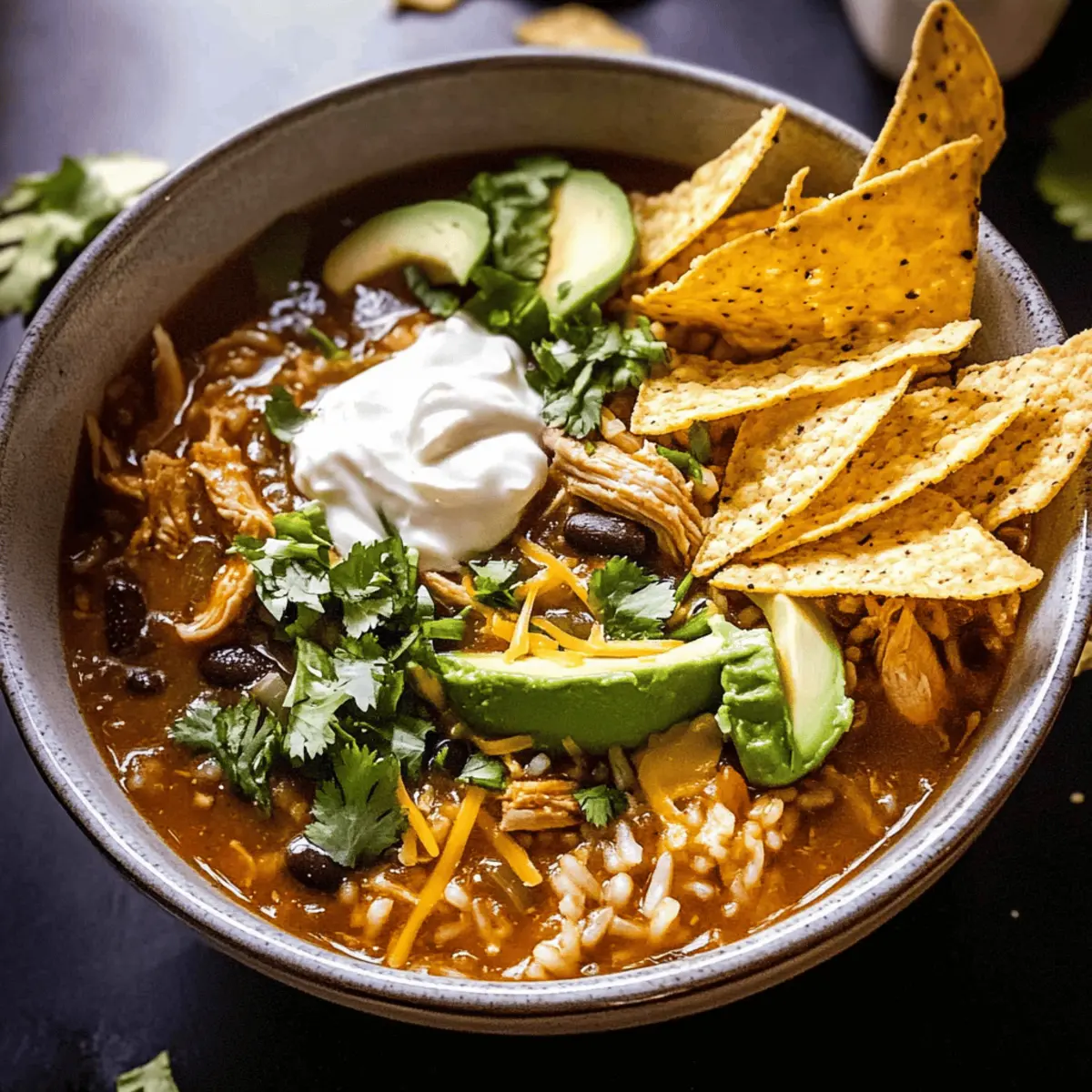 Cozy Salsa Verde Chicken and Rice Tortilla Soup for Comfort