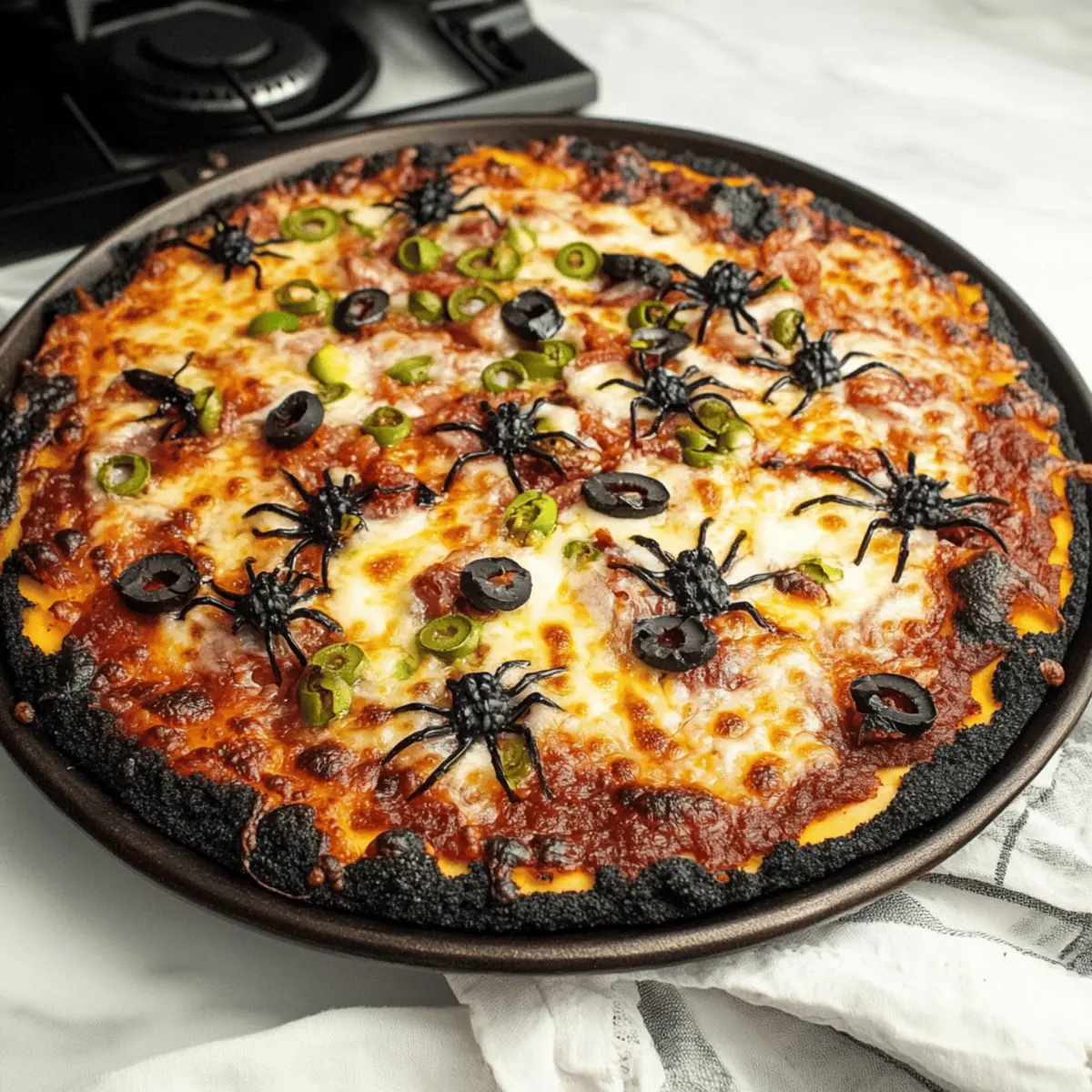 Spook Up Your Night with Halloween Pizza with Black Crust